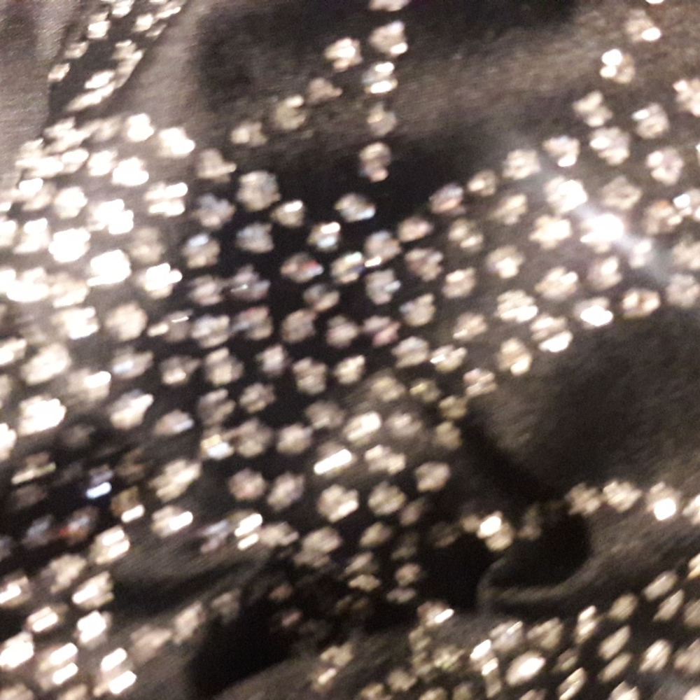 Vintage black With Silver glitter sparkly dress Made In USA Size 13/14 - Picture 13 of 13
